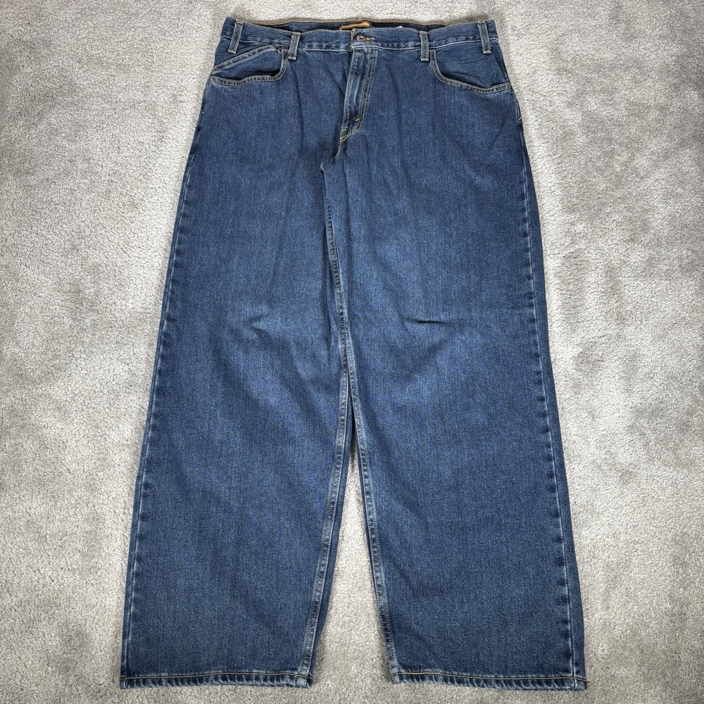 Vintage Levis SilverTab Jeans Mens 38x30 Baggy Fit Wide Leg Dark Blue Denim 2004
